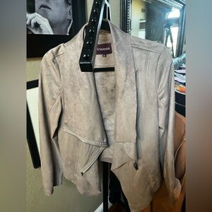 Vigoss Tan Suede Waterfall jacket size:  s